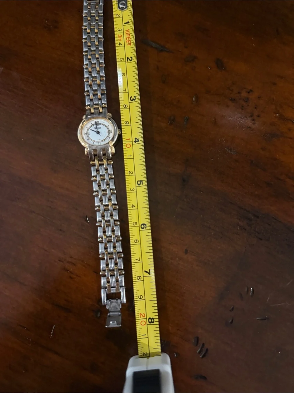 GuessTwo-Tone Women’s Bracelet Watch - White Dial